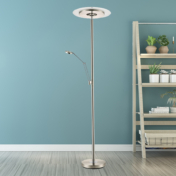 Lampada da Terra LED Orientabile dal Design Moderno con Braccio Flessibile per la Lettura